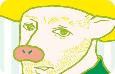 どんどん近づいてくるゴッホのイラスト