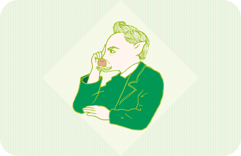 トントン風ニーチェのイラスト
