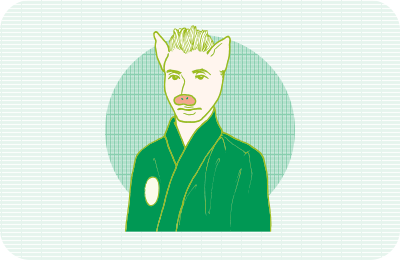 トントン風勝海舟のイラスト