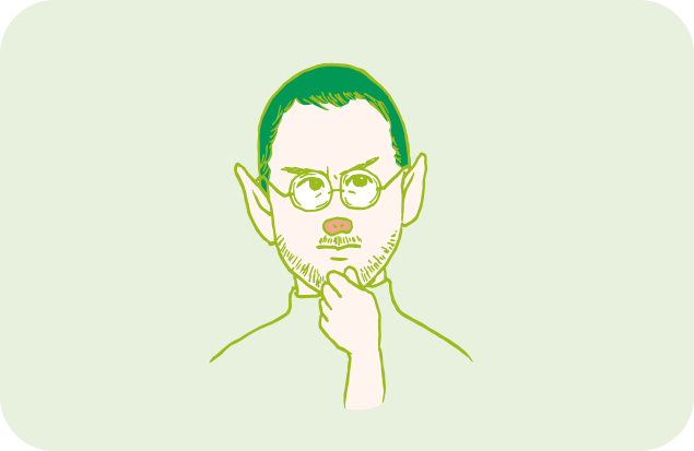 スティーブ・ジョブズのトントン風イラスト
