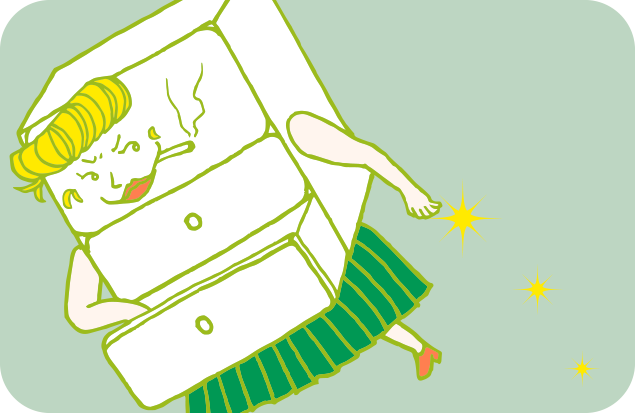 金目のモノをこっそりと落とすグレテルのイラスト