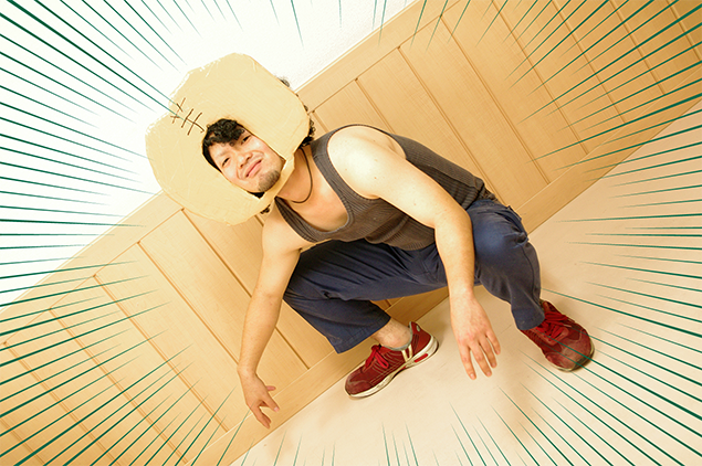 ポーズをキメているジャガイモ君の写真