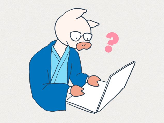 ソフトのバージョンアップをしたトン十郎のイラスト