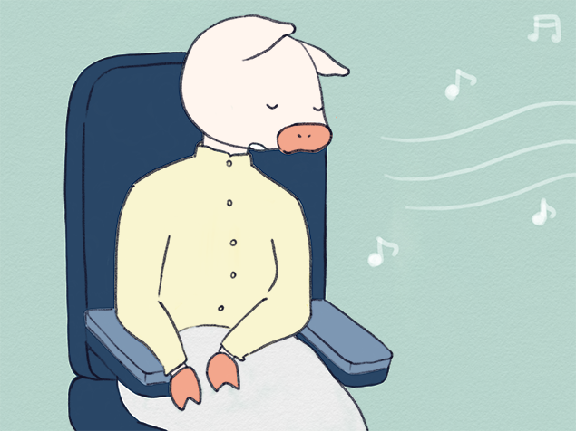 寝ているかよトンのイラスト