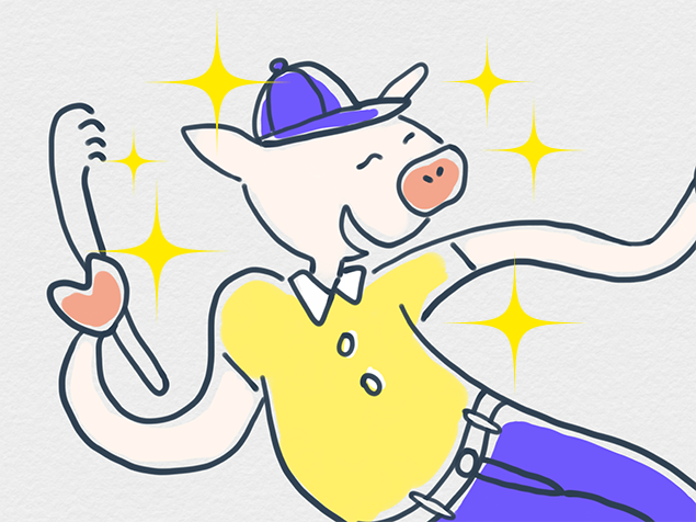 素敵な笑顔のトントンスタッフのイラスト