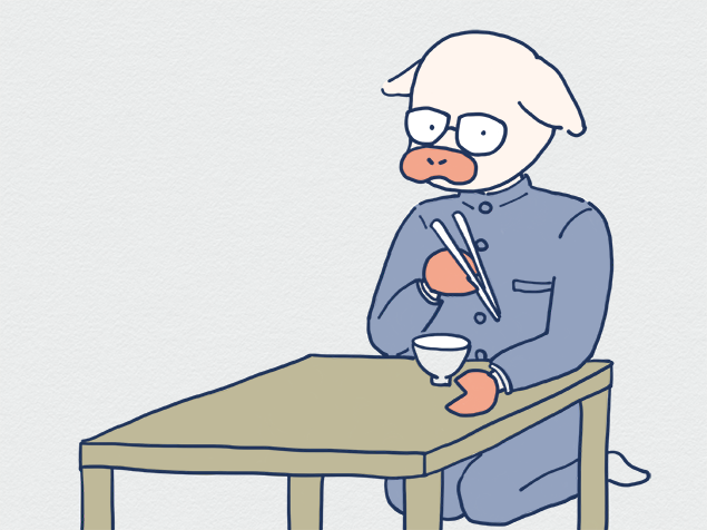 貧乏だった頃のトン十郎のイラスト