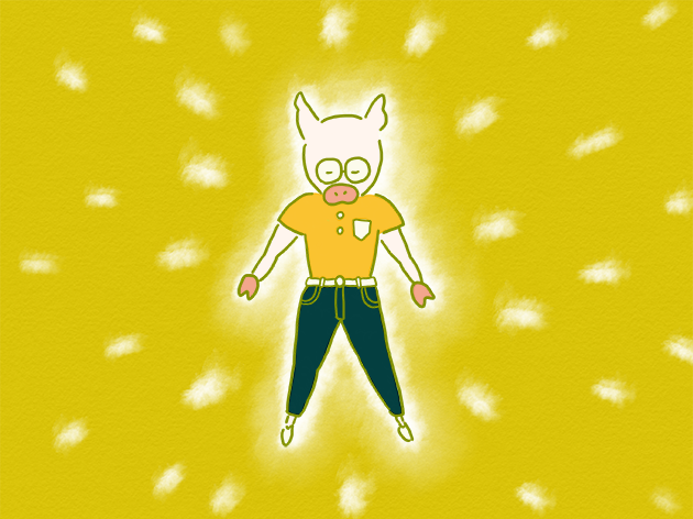 ゆるいパワーを発揮するトン十郎のイラスト