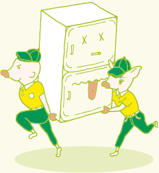 冷蔵庫撤去のイラスト