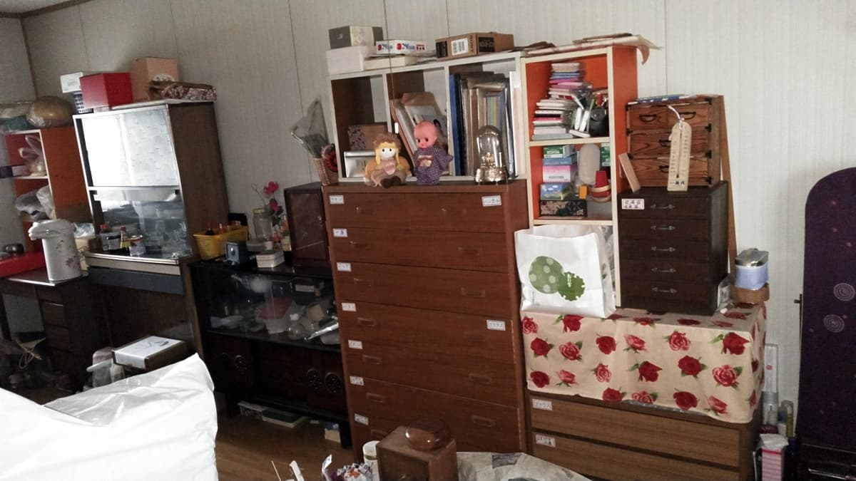 片付け前のお部屋の様子