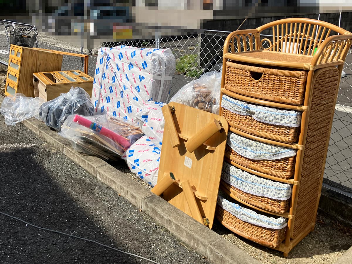 回収予定の不用品の写真