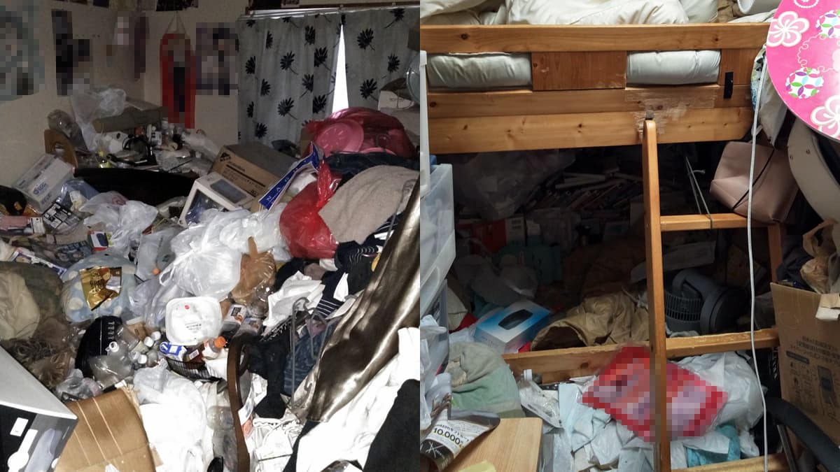 片付け前の子ども部屋の様子