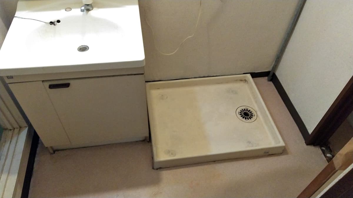 清掃後の洗濯パンの様子